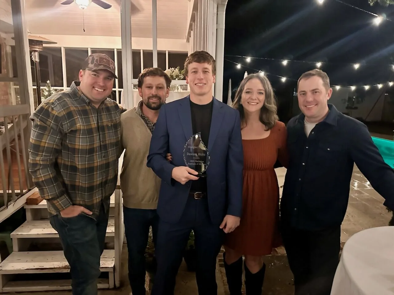 Freight Flex team members celebrating a company award