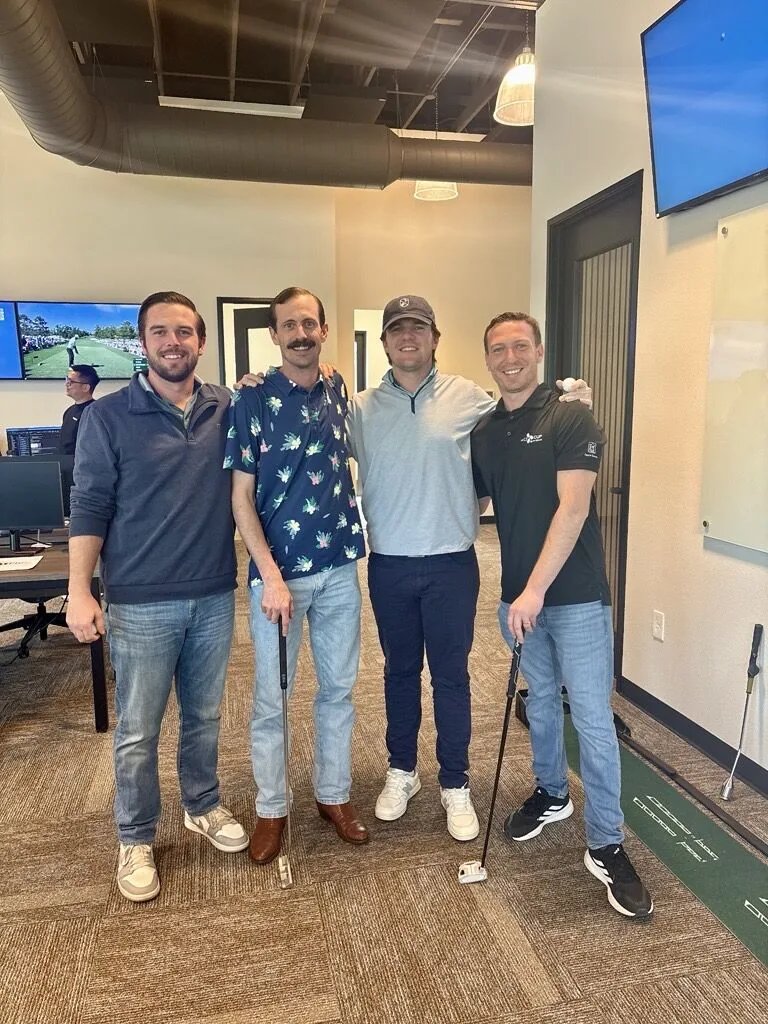 Freight Flex employees at an office putting event