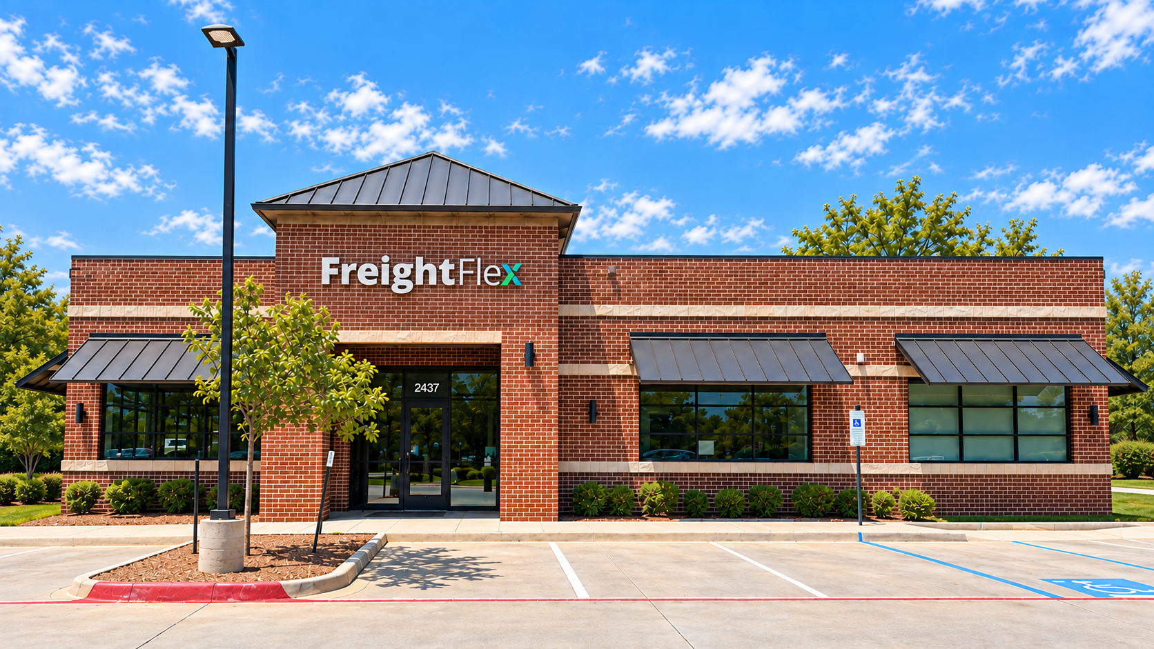 Exterior of the Freight Flex office in Denton, Texas